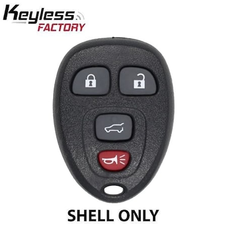 Keyless Factory 2007-2015 GM / 4-Button Keyless Entry Remote SHELL/ PN20952476 / OUC60270 / OUC60221 / Black (AFTERM ORS-GM-017